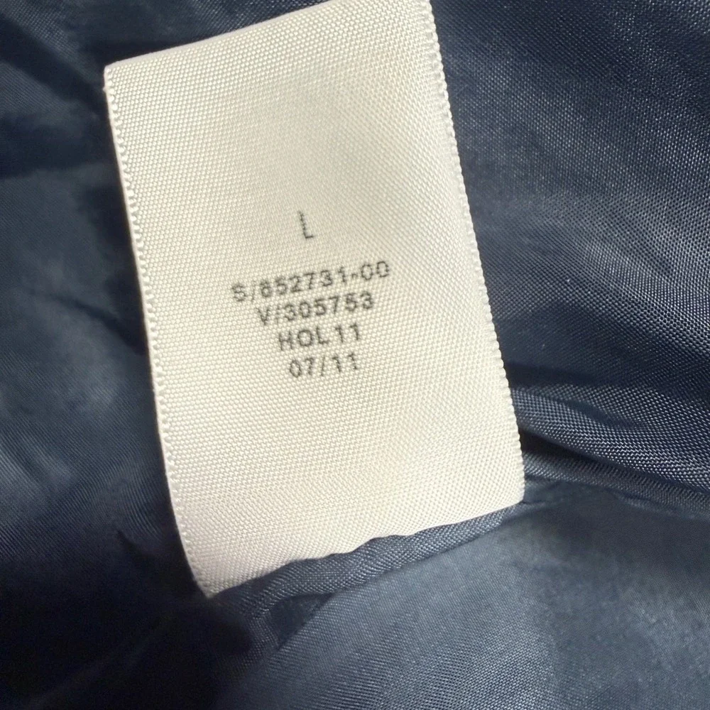 Gap 1969 Jacket Mens Large Blue Linen Cotton Blend Retro Bomber Lightweight‎